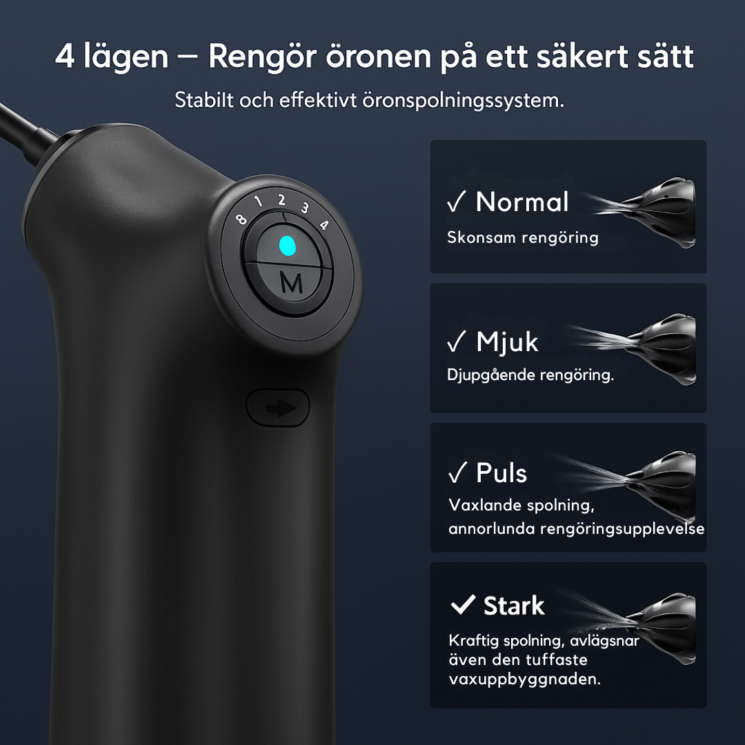 WaxFlush™ - Smart öronspolning för örat